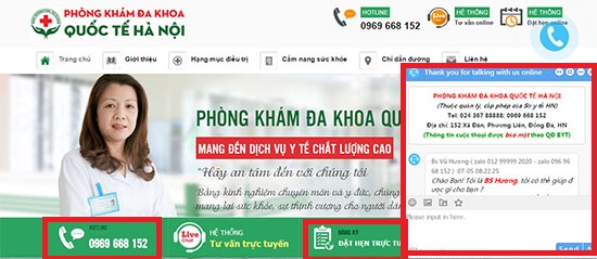 Đặt hẹn khám tại Phòng khám đa khoa quốc tế Hà Nội